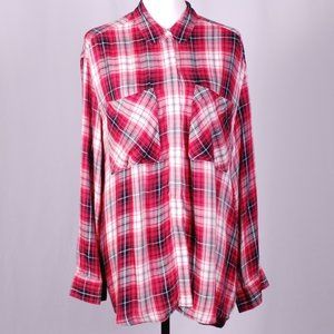 EUC Express Plaid Blouse, Sz - Lg